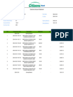 Electronic Account Statement: Account Holder's Name: Account Number: From Date: To Date