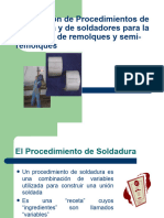 Calificacion de Procedimientos para Soldadra de Remolques y