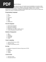 Technical Skills Examples For Resume