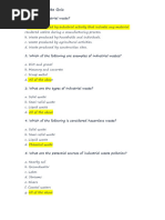 Industrial Waste Quiz