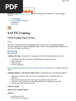 SAP PS Training (Project Systems)