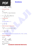 Formula Sheet of Solutions