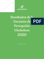 Resultados Encuesta de Percepcion Ciudadana 2020 - HCV