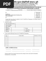 Registration & Re-Registration Form For MTech & PHD Students