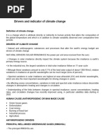 Drivers and Indicator of Climate Change 2