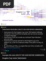 Imagine Cup Junior 2023 Submission Template PowerPoint