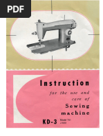 Brother KD-3 701 Sewing Machine Instruction Manual