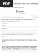 Hypoglycemia and Associated Comorbidities Among Newborns of Mothers With Diabetes in An Academic Tertiary Care Center