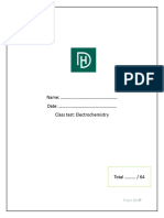 Electrochemistry Unit Test