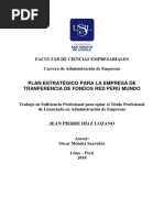 Plan Estrategico para La Empresa Tranferencia de Fondos Red Peru Mundo