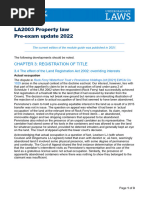 Pre-Exam Update 2022-Property Law