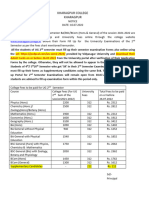 Notice-2nd Sem Fees Form Fill Up