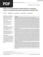 2020 Cai - Efficacy of Aromatherapy On Dental Anxiety A Systematic Review of Randomised and