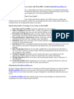 Cover Letter Template On Word 2007