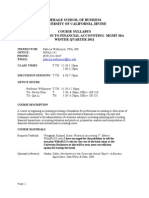 Merage School of Business University of California, Irvine Course Syllabus Introduction To Financial Accounting-Mgmt 30A Winter Quarter 2011