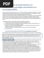 MONTERO Entre El Asistencialismo y La Autogestión