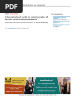 A Thermal Network Model For Induction Motors of Hermetic Reciprocating Compressors