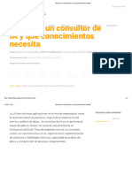 Qué Hace Un Consultor de IA y Qué Conocimientos Necesita