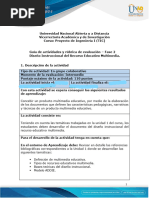 Guía de Actividades y Rúbrica de Evaluación - Unidad 1 - Fase 2 - Diseño Instruccional Del Recurso Educativo Multimedia