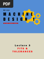 Me414 Lecture 3 Fits and Tolerances