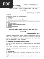 Mizoram Urban Areas Rent Control Act