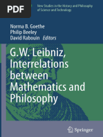 (Springer) (Archimedes 41) G.W.Leibniz, Interrelations Between Mathematics and Philosophy (New Studies in The History and Philosophy of Science and Technology)