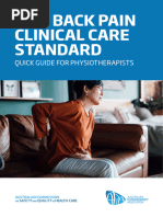 Quick Guide For Physiotherapists Low Back Pain Clinical Care Standard