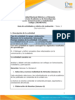 Guia de Actividades y Rúbrica de Evaluación - Unidad 1 - Tarea 2 - Apropiación