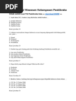 Contoh Soal Wawasan Kebangsaan Paskibraka