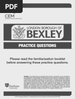 Bexley Selection Test Practice Paper 2018