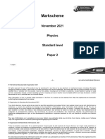 Physics Paper 2 SL Markscheme