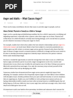 Anger and Adults - What Causes Anger