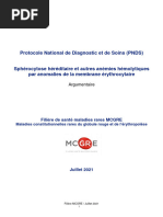 Argumentaire Spherocytose Hereditaire Et Autres Anemies Hemol Par Anomalie MB GR