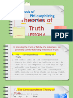 Lesson 6 - Theories of Truth - For Hand Outs