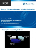 Energy Efficiency Avenues in Indian Industries: Presented by - R.K. Paul