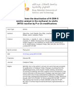 Slowing Down The Deactivation of H ZSM 5