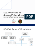 EEE 107 Lecture 9 - Analog Pulse Modulation