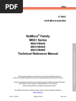 NuMicro Family MS51 Series Technical Reference Manual