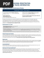 Housing, Registration, - Travel Information