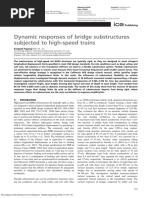 Dynamic Responses of Bridge Substructure Subjected To High Speed Trains