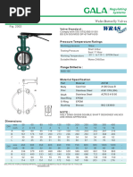 (S-11.12-00) 2019 Gala Butterfly Valve Wafer Type 16 Bar SUS 304 Disc ANSI 150 Fig 2302