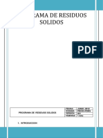 Programa de Residuos Solidos - PT