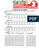 Multiplos y Divisores de Un Numero para Tercer Grado de Primaria