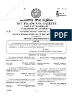 The Telangana Gazette: Published by Authority