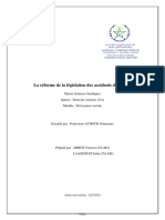 Réforme de La Législation Des Accidents Du Travail