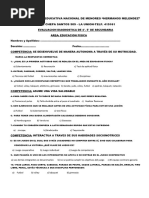 Evaluacion Diagnostica de Educacion Fisica 5° y 6° Grado