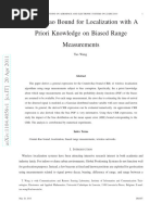 Cram Er-Rao Bound For Localization With A Priori Knowledge On Biased Range Measurements