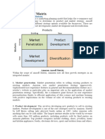 Amazon Ansoff Matrix