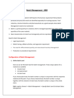 SAP S - 4HANA MM - Batch Management