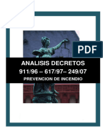 ANALISIS DECRETOS 911 - 617 - 249. Proteccion Contra Incendio